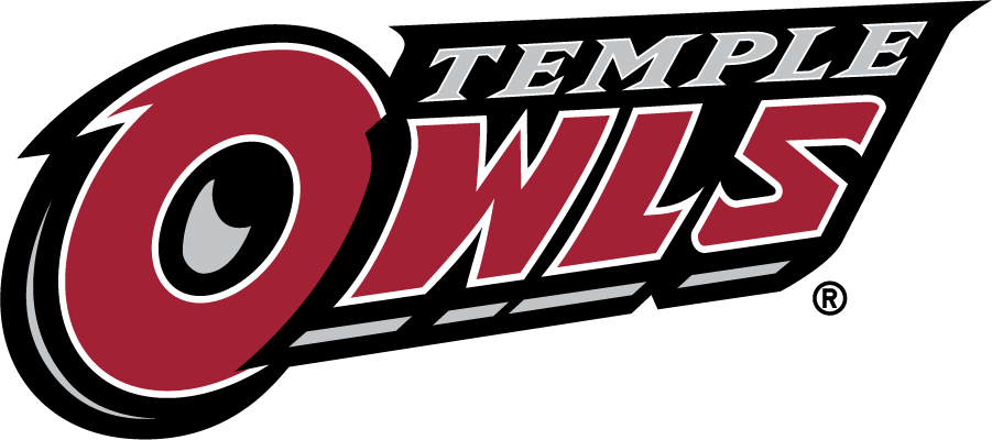 Temple Owls 1996-2014 Wordmark Logo v5 DIY iron on transfer (heat transfer)